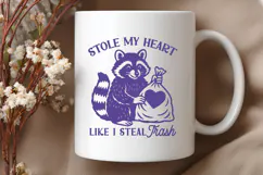 Stole My Heart Like I Steal Trash Funny Raccoon SVG PNG Product Image 2