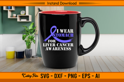 I Wear Stomach Ribbon for Liver Cancer Awareness SVG Product Image 3
