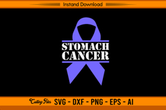 Stomach Cancer Awareness Ribbon SVG Design File Product Image 1