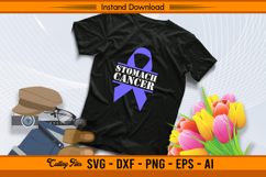 Stomach Cancer Awareness Ribbon SVG Design File Product Image 2