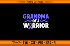 Grandma of a Warrior Stomach Cancer SVG Design File Product Image 1