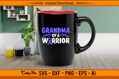 Grandma of a Warrior Stomach Cancer SVG Design File Product Image 3