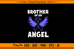 Brother of an Angel Stomach Cancer SVG Design Product Image 1