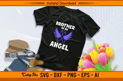 Brother of an Angel Stomach Cancer SVG Design Product Image 2