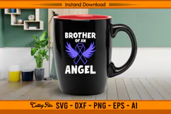 Brother of an Angel Stomach Cancer SVG Design Product Image 3