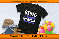 Being Bold Wearing Stomach Cancer SVG Design Product Image 2