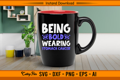 Being Bold Wearing Stomach Cancer SVG Design Product Image 3