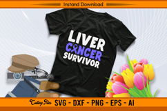Liver Cancer Survivor Awareness SVG Design Product Image 2