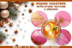 Round Coaster Sublimation designs with Stone Textured Product Image 1