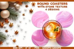 Round Coaster Sublimation designs with Stone Textured Product Image 1