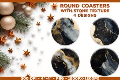 Round Coaster Sublimation designs with Stone Textured Product Image 1
