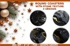 Round Coaster Sublimation designs with Stone Textured Product Image 1