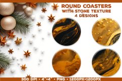 Round Coaster Sublimation designs with Stone Textured Product Image 1