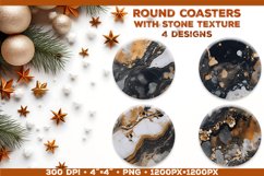 Round Coaster Sublimation designs with Stone Textured Product Image 1