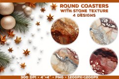 Round Coaster Sublimation designs with Stone Textured Product Image 1