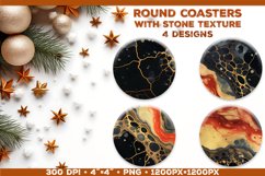Round Coaster Sublimation designs with Stone Textured Product Image 1