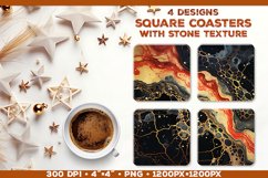 Stone Texture Square Coasters Bundle | Coasters Sublimation Product Image 4