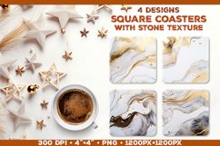 Stone Texture Square Coasters Bundle | Coasters Sublimation Product Image 5
