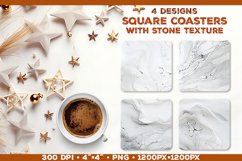 Stone Texture Square Coasters Bundle | Coasters Sublimation Product Image 6