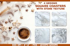 Stone Texture Square Coasters Bundle | Coasters Sublimation Product Image 7