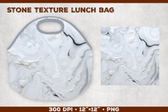 Stone Texture Lunch Bag Sublimation Design. Lunch Bag Design Product Image 1