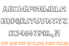 Stonehenge Monolith Stone Lettering Font Boulder ABC OTF Product Image 2
