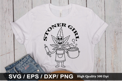 Stoner Girl - Weed SVG Design Product Image 1