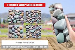 Tumbler Wrap Stones Pastel Color Product Image 1