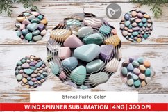 Wind Spinner Stones Pastel Color Product Image 1