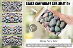 Glass Can Wraps Stones Pastel Color Product Image 1