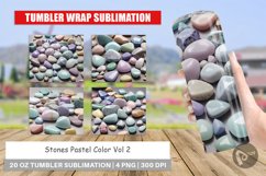 Tumbler Wrap Stones Pastel Color Product Image 1