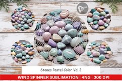 Wind Spinner Stones Pastel Color Product Image 1