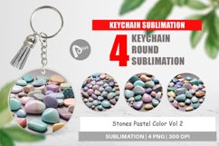 Keychain Stones Pastel Color Product Image 1