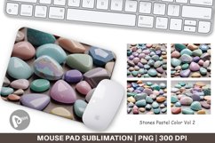 Mouse Pad Stones Pastel Color Product Image 1