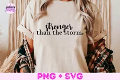 Stronger Than the Storm Svg, Inspirational Quote SVG Product Image 9