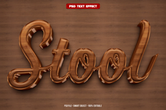 Stool 3D editable text effect Product Image 1