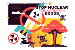 10 Stop Nuclear Illustration Product Image 1