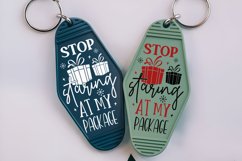 Stop Staring At SVG , Christmas Motel Keychain SVG Design Product Image 3