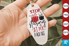 Stop Staring At SVG , Christmas Motel Keychain SVG Design Product Image 1