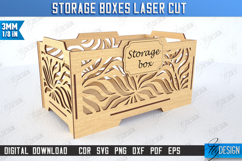 Wooden Storage Box Laser Cut | Jewelry Box | Organizer | CNC Product Image 1