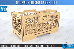 Wooden Storage Box Laser Cut | Jewelry Box | Organizer | CNC Product Image 1
