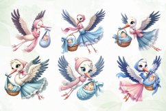 Stork and Baby Sublimation Clipart Product Image 4