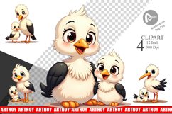 Stork Mother&#039;s Day Clipart Product Image 1