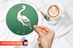 Stork Sticker, Baby Stork Sticker, Baby Stork Nursery Decor Product Image 1
