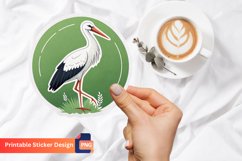 Stork Sticker, Baby Stork Sticker, Baby Stork Nursery Decor Product Image 1