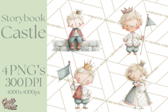Baby Dragon Clipart, Princess Clipart, Knight Clipart Product Image 1