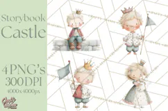Baby Dragon Clipart, Princess Clipart, Knight Clipart Product Image 1