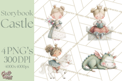Baby Dragon Clipart, Princess Clipart, Knight Clipart Product Image 1