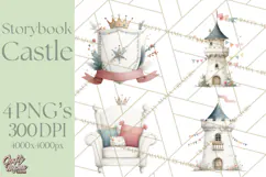 Baby Dragon Clipart, Princess Clipart, Knight Clipart Product Image 1