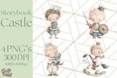 Baby Dragon Clipart, Princess Clipart, Knight Clipart Product Image 1